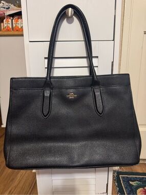 Coach Black Leather Tote